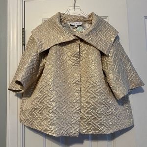 Buru Cropped Golden Car Coat